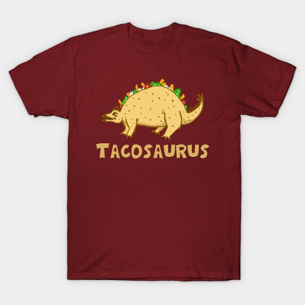 Tacosaurus Cute Dinosaur T-Shirt by ckrickett